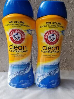 2 ARM & HAMMER Purifying Waters Clean Sensations In-Wash Laundry Scent Booster
